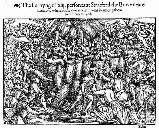 Woodcut from John Foxe's 'Book of Martyrs'